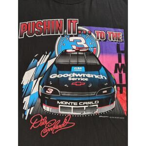 VTG 1994 Dale Earnhardt NASCAR T Shirt 2X Made USA Black Graphic Racing Tee